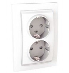 UNICA PRIZA SCHUKO DUBLA 10-16A ALB