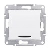 SEDNA INTRERUPATOR SIMPLU CU LED ROSU 10A ALB