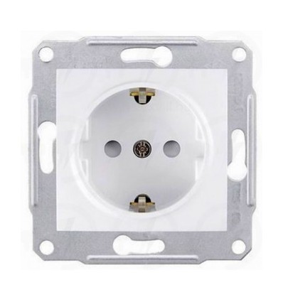 SEDNA PRIZA 2P+E CU OBTURATOARE 16A 250Vc.a. ALB