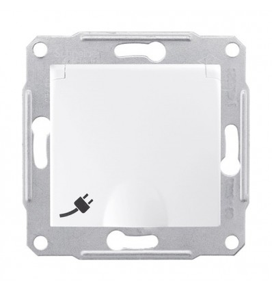 SEDNA PRIZA 2P+E CU OBTURATOARE SI CAPAC 16A 250Vc.a. ALB