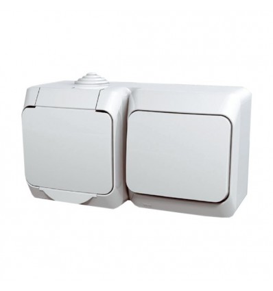 CEDAR PRIZA SI INTRERUPATOR SIMPLU IP44