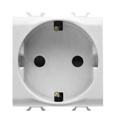 PRIZA SCHUKO 16A, MODULARA, 2M, ALB