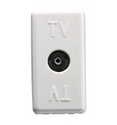 PRIZA TV TRECERE, MODULARA, 1M, ALB